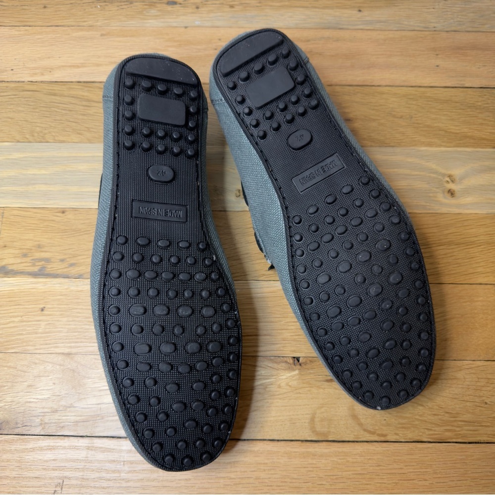 Alton Lane Gray Canvas Slip-On Driving Loafers Size 42 - Picture 7 of 8
